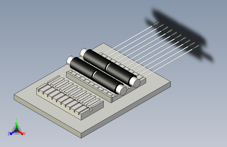 一個細爪穿入彈簧的机构