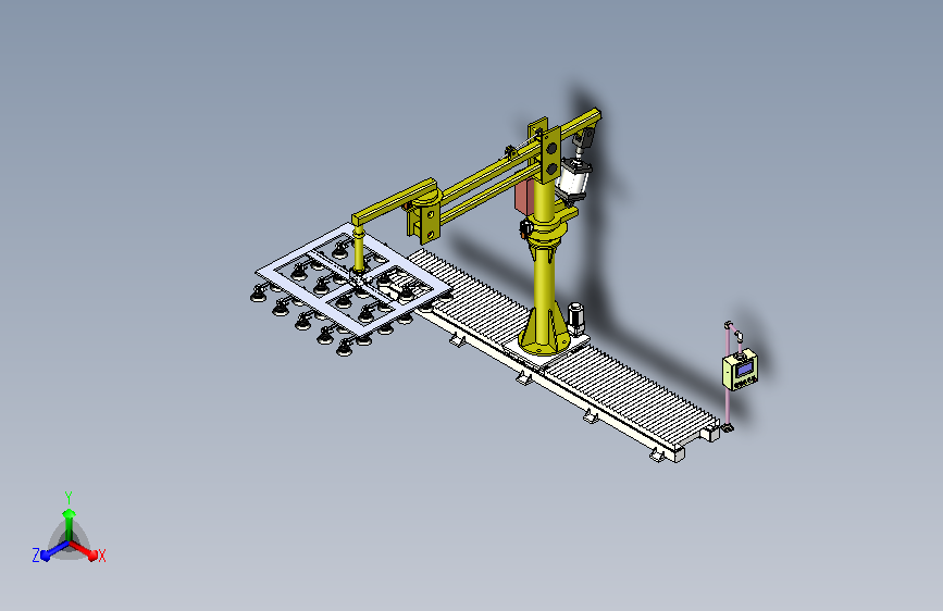 移动式大型玻璃搬运助力吸盘机械手