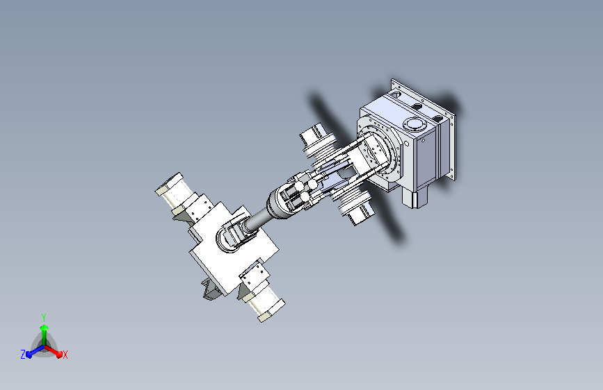 圆管物料的三爪抓取机械手