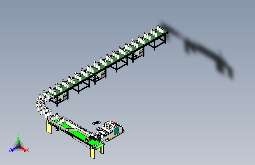 运输台与抓取复合AGV组合运输模拟