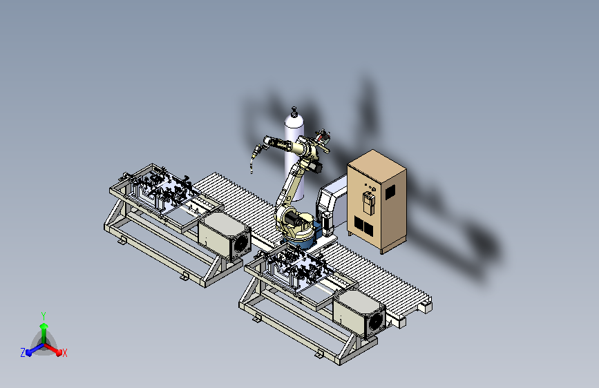 支架机构的机械手焊接岗位