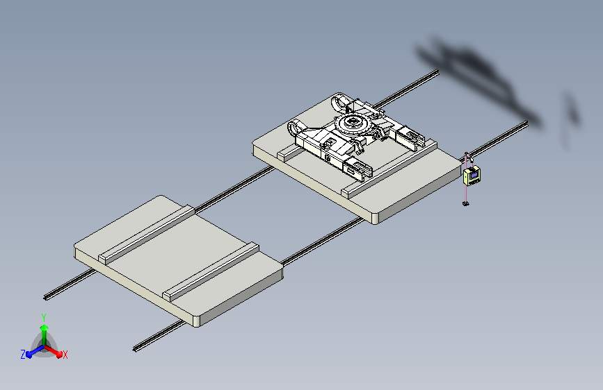 中间架的地轨式运输模型