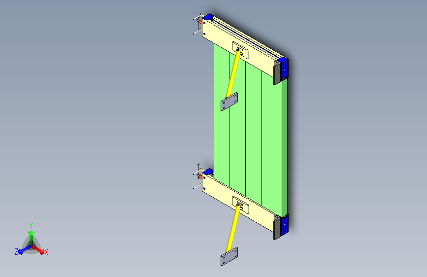 组装防洪板三维