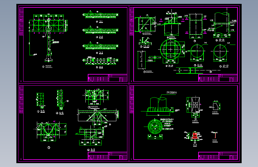 钢结构广告牌结构设计图（高炮广告）=986690=20