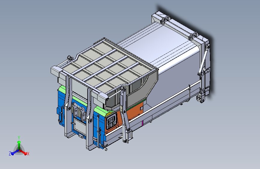 12方勾臂车垃圾箱总成=600897=100