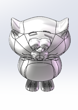 卡通搞怪猫模型