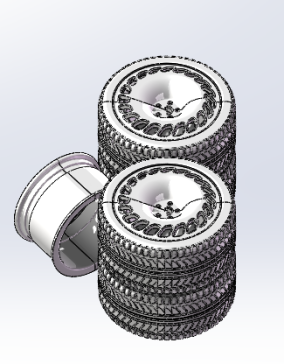 宽轮胎，车轮模型