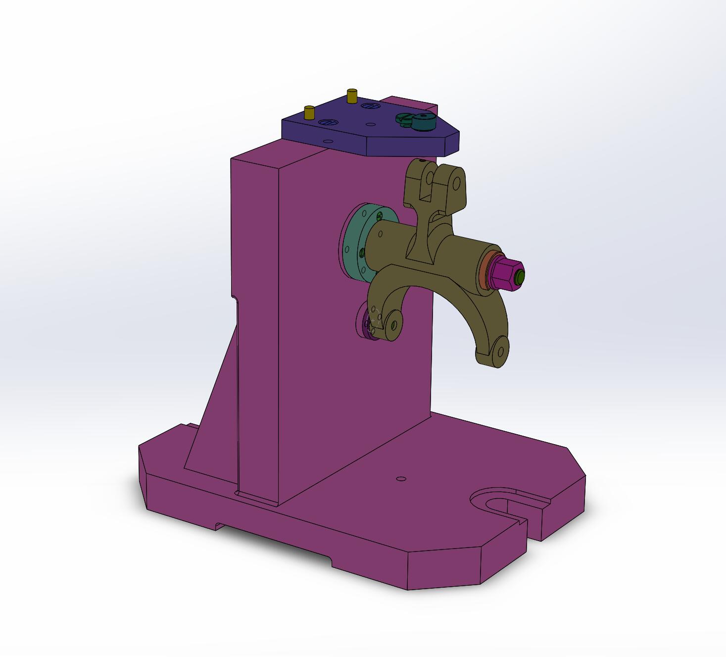 CA1340自动车床杠杆[杠杆三]工艺及钻M4三维夹具设计SW【含全套卡片】