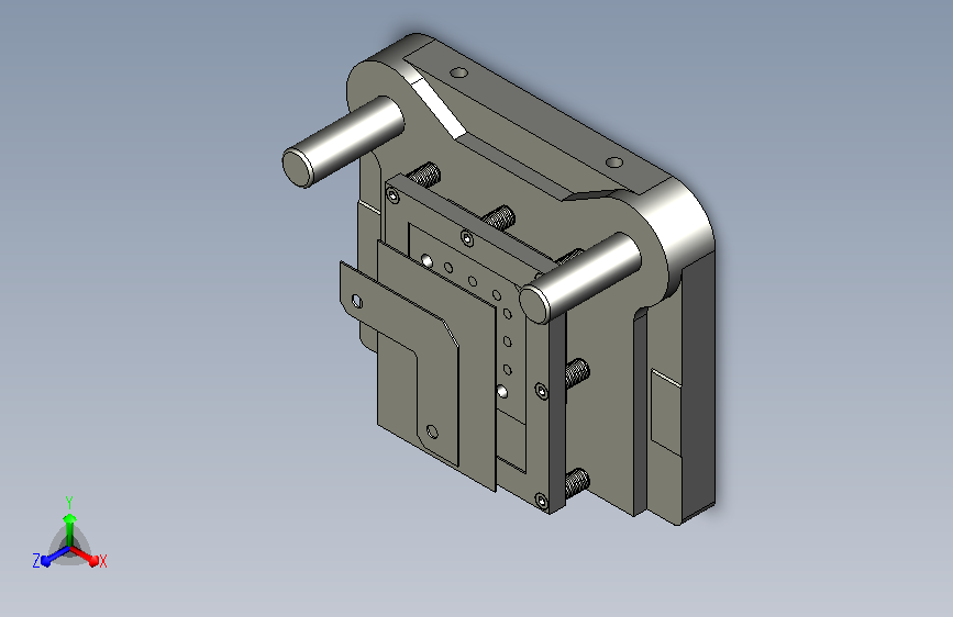 不锈钢支架开式剪切冲孔一出二复合模