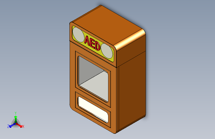 简易壁挂AED除颤器箱（不带屏）