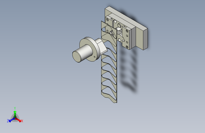 角形垫块开式落料模