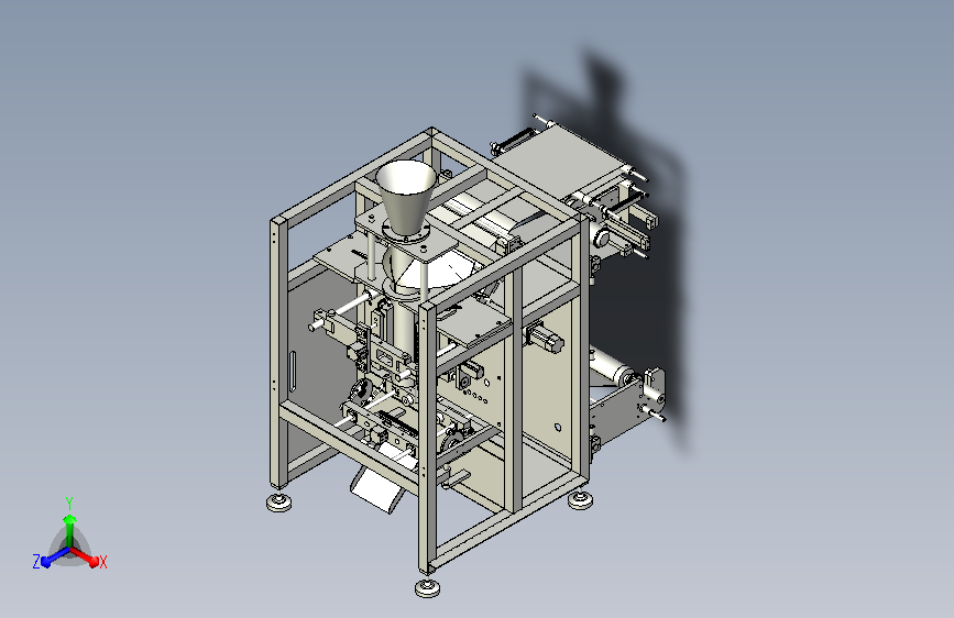 颗粒包装机三维设计模型