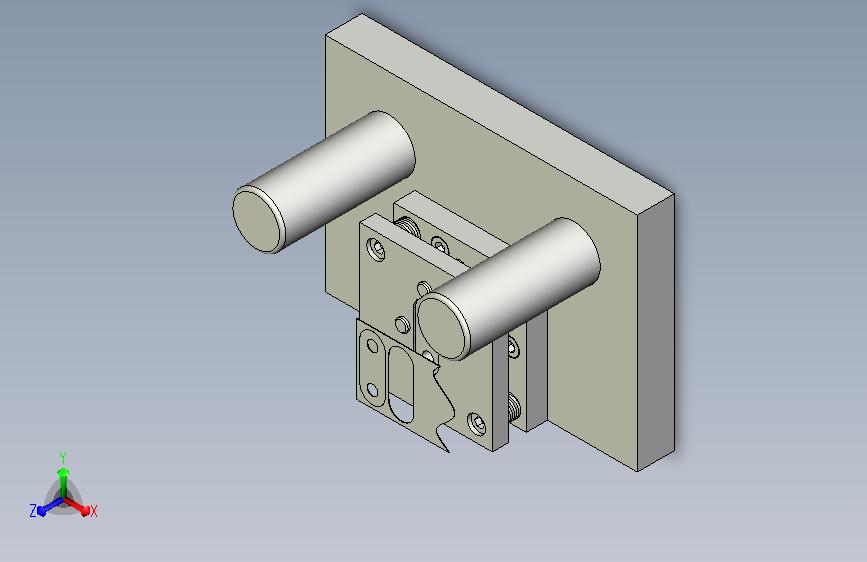 链板片冲孔落料复合模3D模型