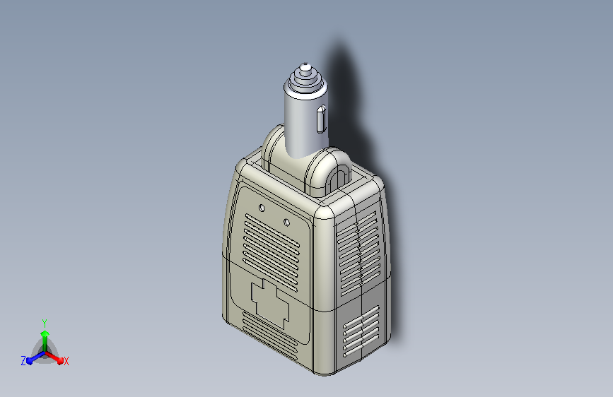 两款车载12伏逆变电源完整的二维和三维设计图纸