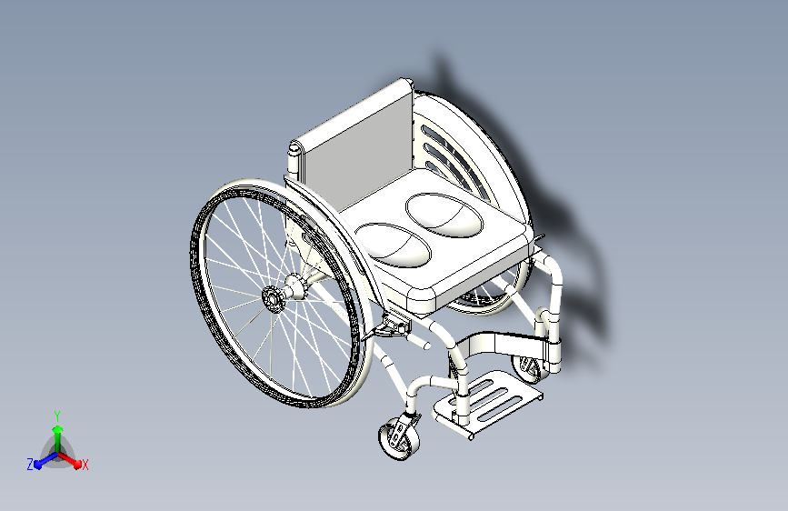 轮椅车装配图纸