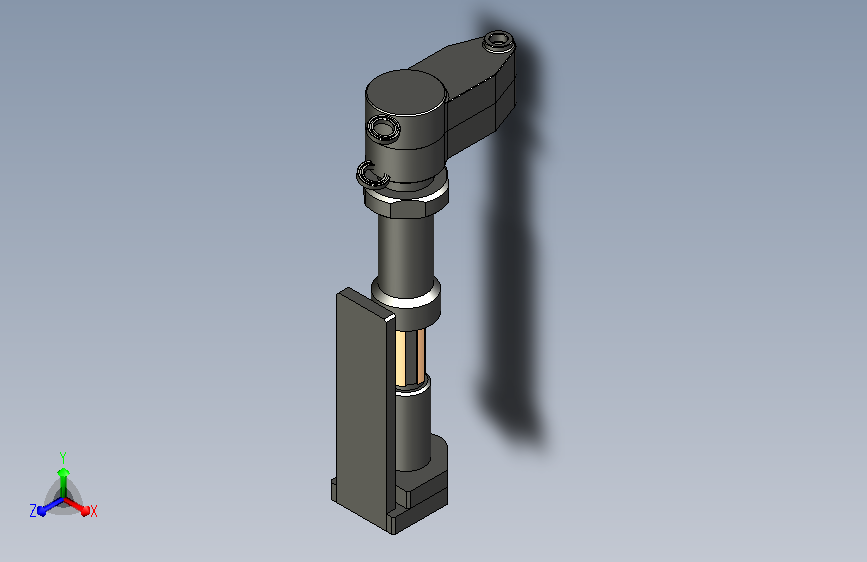 马头拧紧枪模型+偏心头三维结构