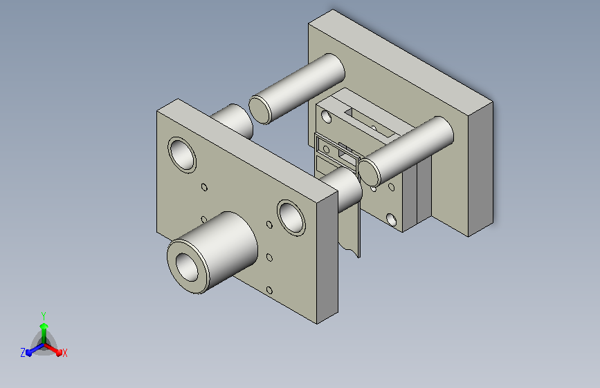 偏心板冲孔落料级进模