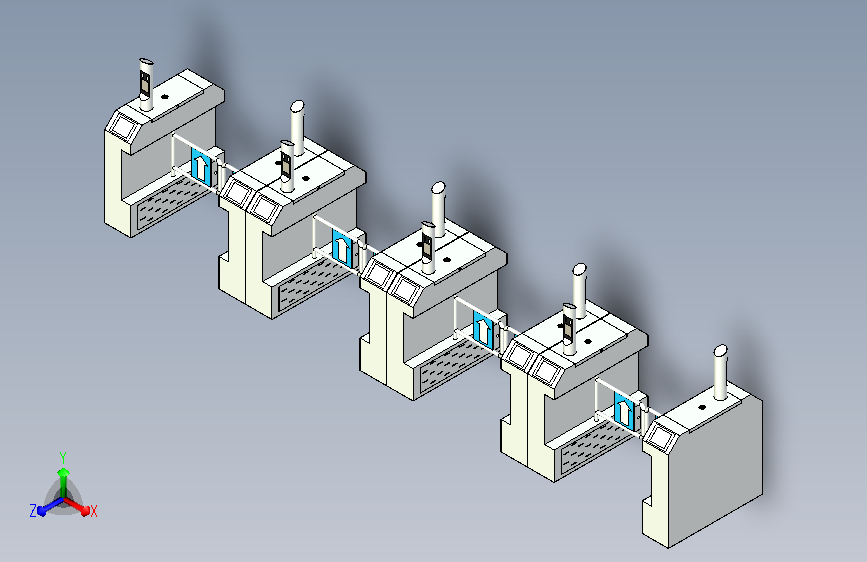 人行通道闸门模型