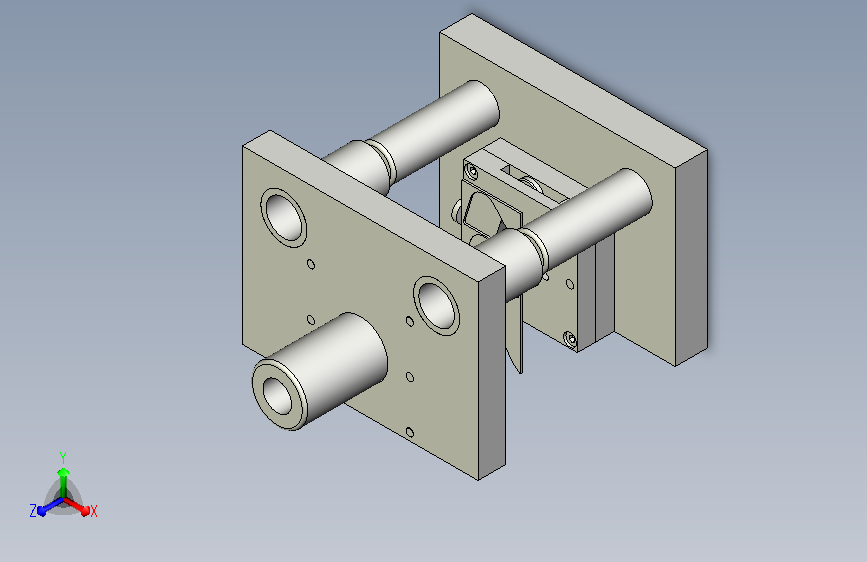 凸耳块冲孔落料级进模