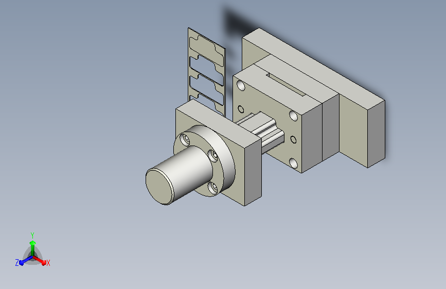 凸台垫块导板式落料模