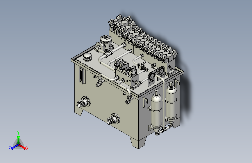 液压站总成三维模型
