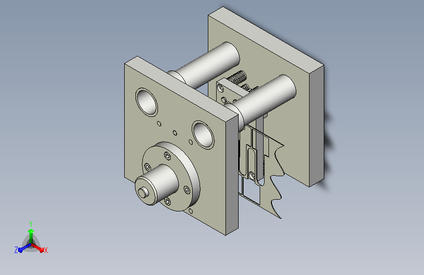 支座落料冲孔复合模