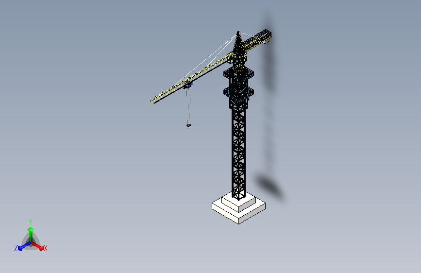 自升式工程塔吊等比例模型