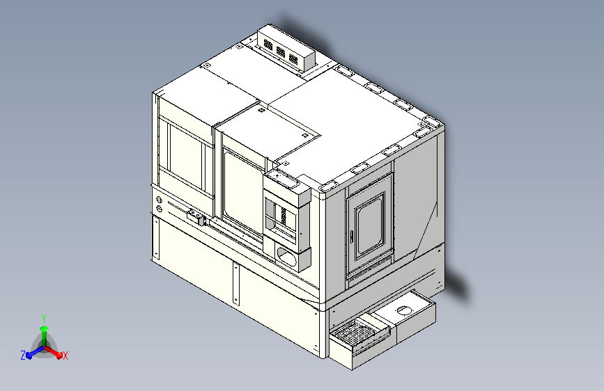 46P斜床身数控车床及钣金外壳