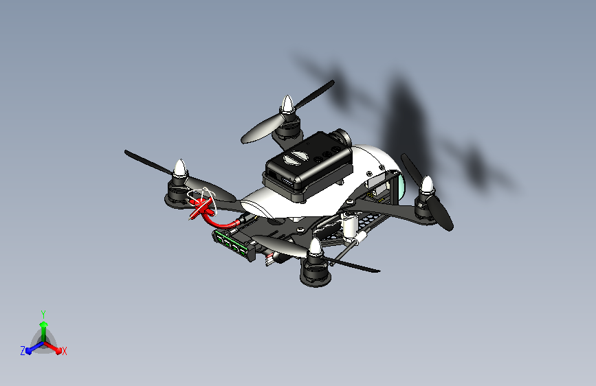 Aerotek J-mini四轴无人机三维建模图纸