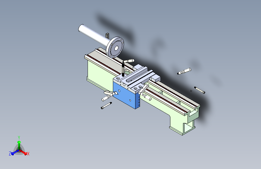 D180x300V车床模型3D图纸