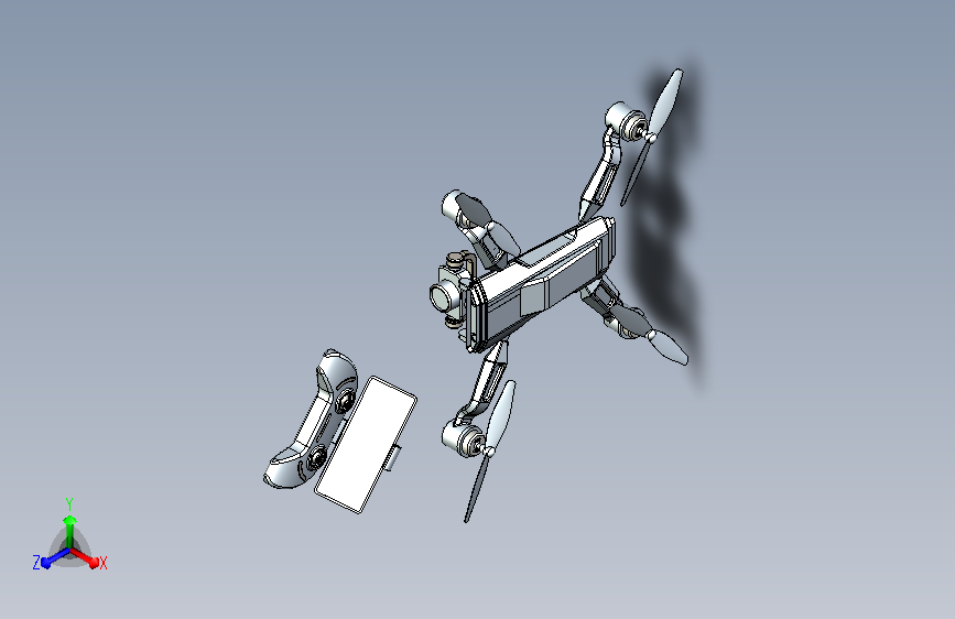 Falcon Cam四轴航拍无人机造型3D图纸
