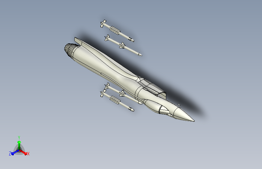 J10B 歼10B战斗机轮廓线模型3D图纸
