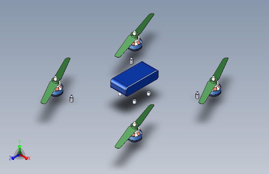 Quadcopter四旋翼无人机模型3D图纸