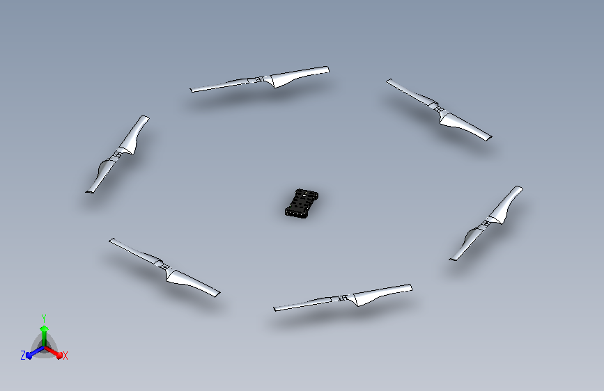 surveillance简易六轴无人机3D数模图纸