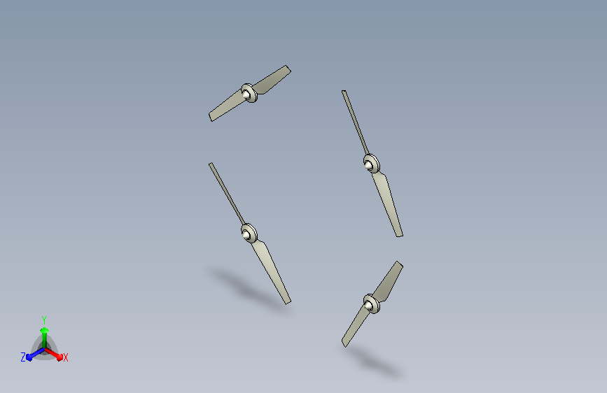yuneec q500四轴无人机3D建模图纸