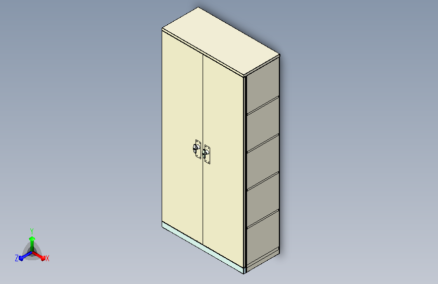 钣金文件储物柜设计