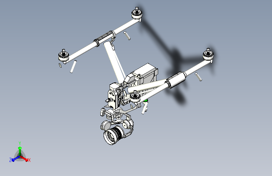 大疆悟 inspire Pro 无人机三维设计图纸
