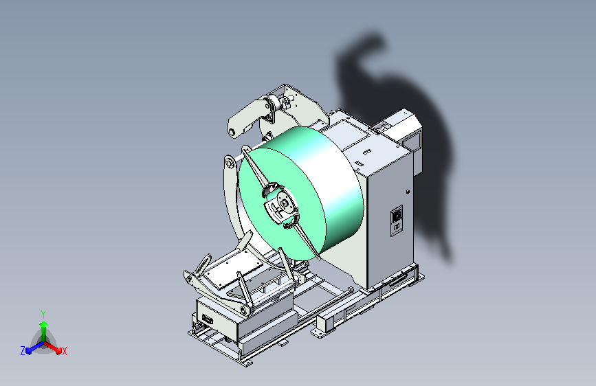带小车运输卷料自动化开卷机设计