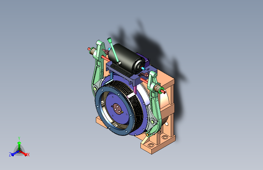 电梯曳引机三维建模图纸