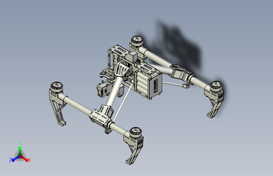 仿悟航拍无人机四轴飞行器3D图纸