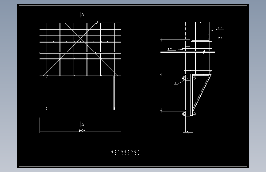 外挑架搭设示意图