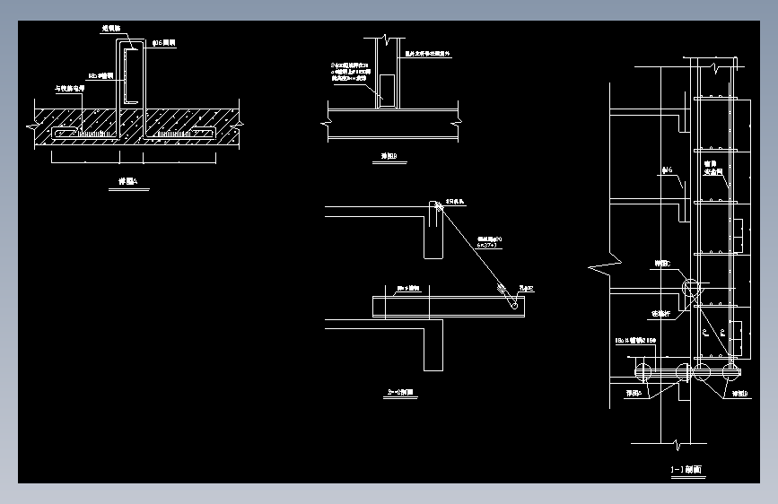外挑架搭设图（型钢悬挑）3