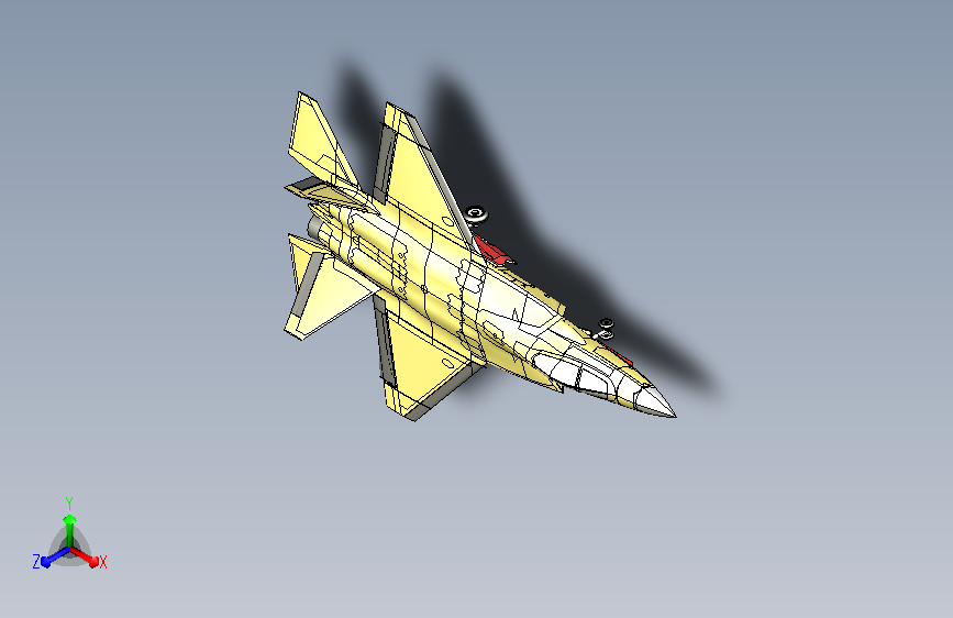 航母舰载机歼玩具模型J-31三维建模图纸