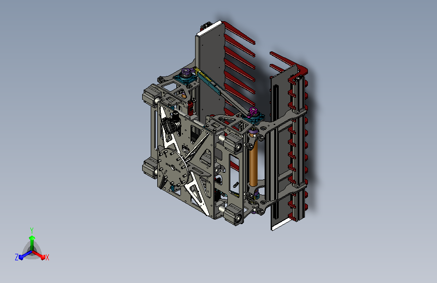 宽度可调机器人抓袋夹具