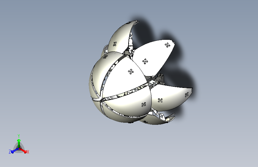 六足球型机器人3D