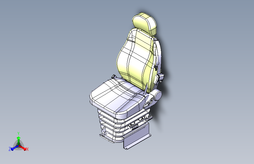 旅游车司机座椅3D模型图纸