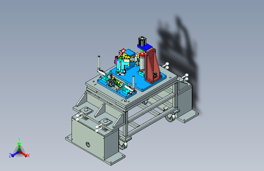 摩托车骨架前部散件焊接夹具