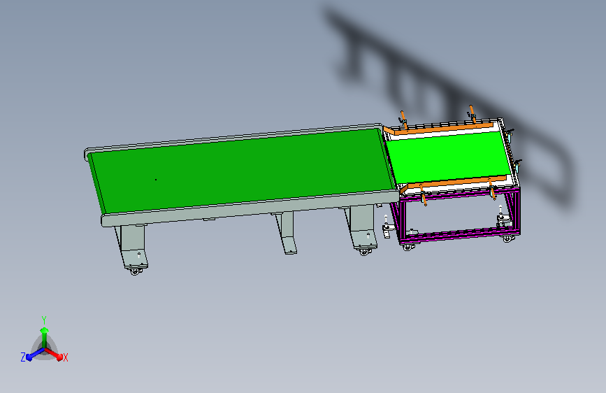 柔性皮带输送线设计（可任意移动与拼接）