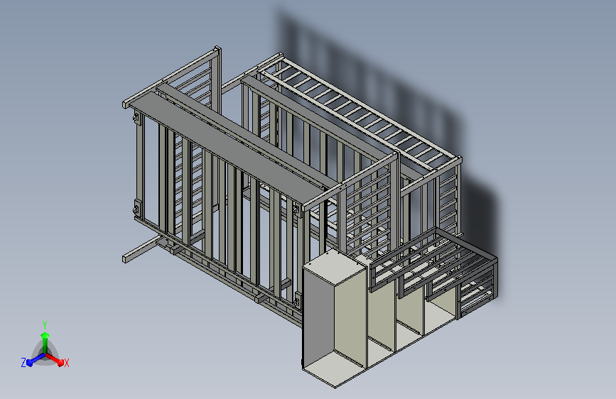 上下铺床带扶梯