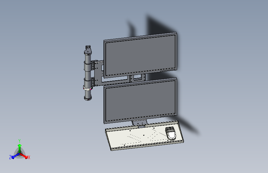 双显示器-鼠标-键盘组件